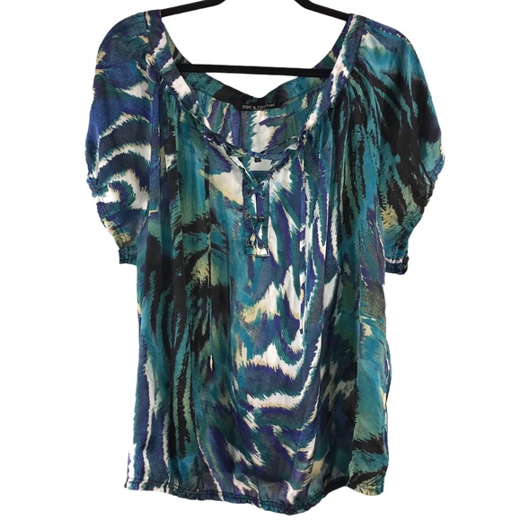 Tops - Lace Up Front Summer Shirt